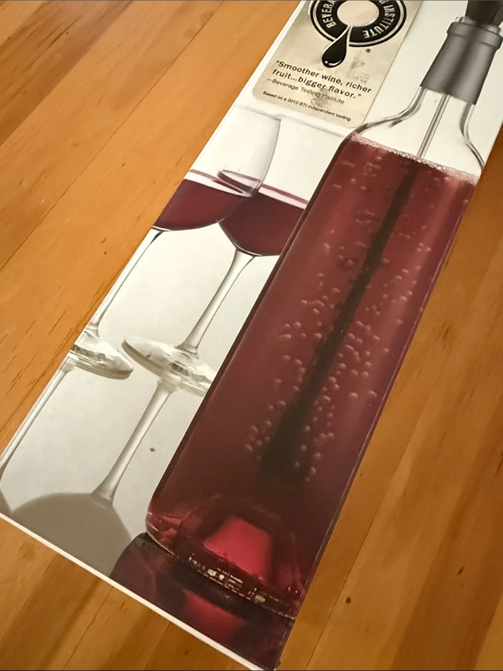 NWT Brookstone Aero Full Bottle Wine Aerator, use for bottle or by the glass
